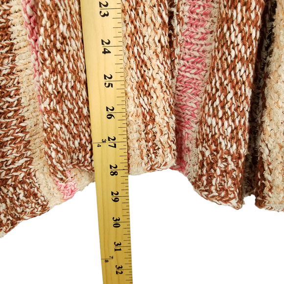 J Jill Women Sweater S Multicolor Knit Striped Open Cardigan Drop Shoulder - Picture 7 of 7